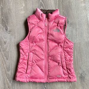 North Face Puffer Vest Pink